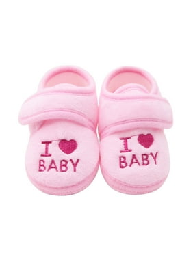 Facaily Newborn Baby Girl Shoes First Walkers Soft Soled Slipper Shoes Cradle PU Leather Walking Prewalkers